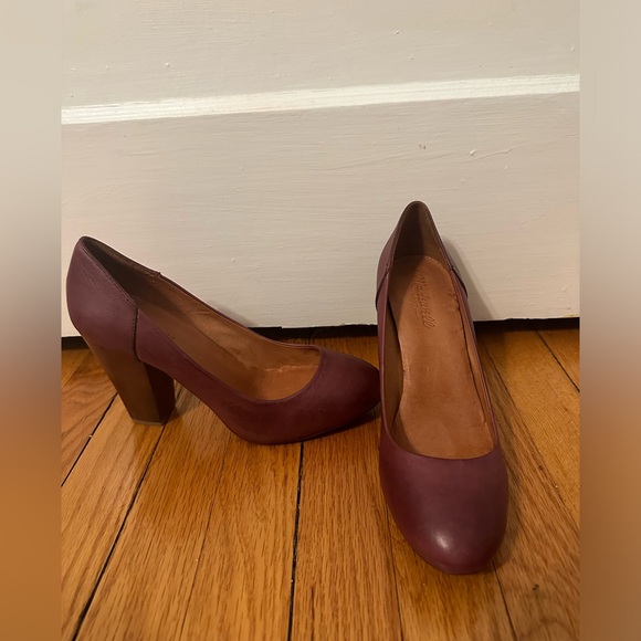 Madewell Frankie Plum Block High Heel - Size 8.5 - Picture 1 of 4
